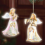 Angelic Symphony Porcelain Angel Christmas Tree Ornaments Set One